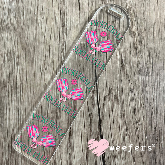 Pickleball Social Club UV DTF Decal Bookmark Weefers