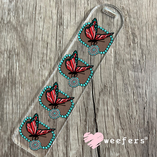 Butterfly Turquoise Necklace UV DTF Decal Bookmark Weefers