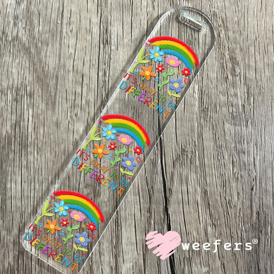 It's Okay to Be Different Autism Awareness UV DTF Decal Bookmark Weefers