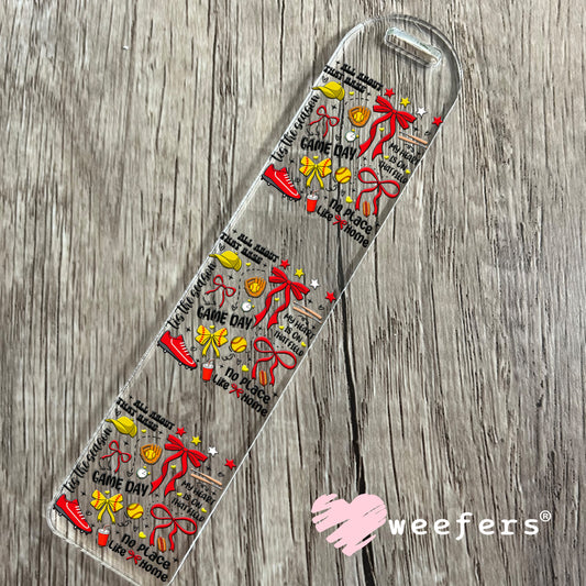 Softball Game Day Quotes UV DTF Decal Bookmark Weefers