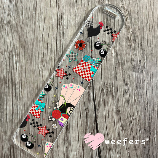 Aces Eight Balls and Roosters UV DTF Cup Wrap - Weefers Exclusive Wrap Bookmark Weefers