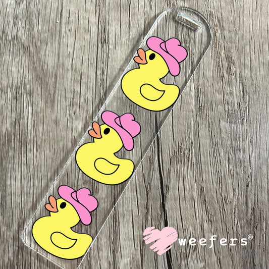 Rubber Ducky Pink Cowboy Hat UV DTF Decal Bookmark Weefers