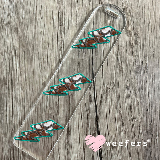 Cow Print Horse Shoe Lightening Bolt UV DTF Decal Bookmark Weefers
