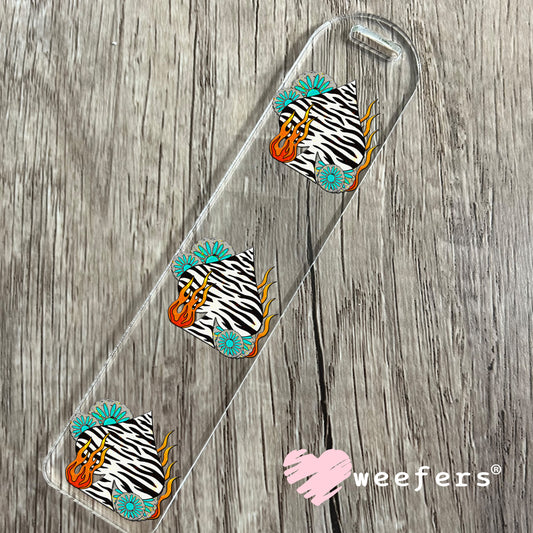 Zebra Print Spade UV DTF Decal Bookmark Weefers