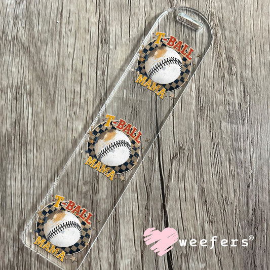 T-Ball Mama Checkered UV DTF Decal Bookmark Weefers