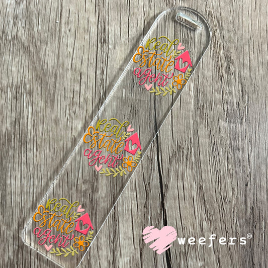 Real Estate Agent UV DTF Decal Bookmark Weefers