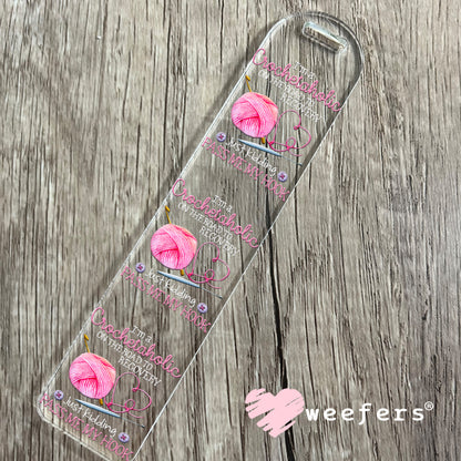 I'm a Crochetaholic on the Road to Recovery UV DTF Decal Bookmark Weefers