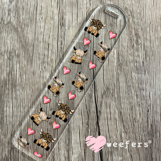 Baby Highlanders and Hearts UV DTF Cup Wrap - Weefers Exclusive Wrap Bookmark Weefers