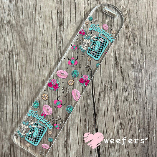 Turquoise On UV DTF Cup Wrap - Weefers Exclusive Wrap Bookmark Weefers