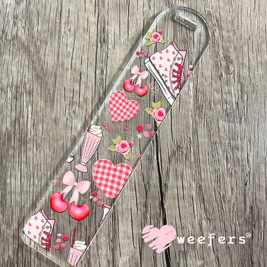 Sneakers Milk Shakes And Cherries UV DTF Cup Wrap Bookmark Weefers