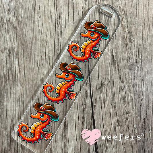 Cowboy Seahorse UV DTF Decal Bookmark Weefers