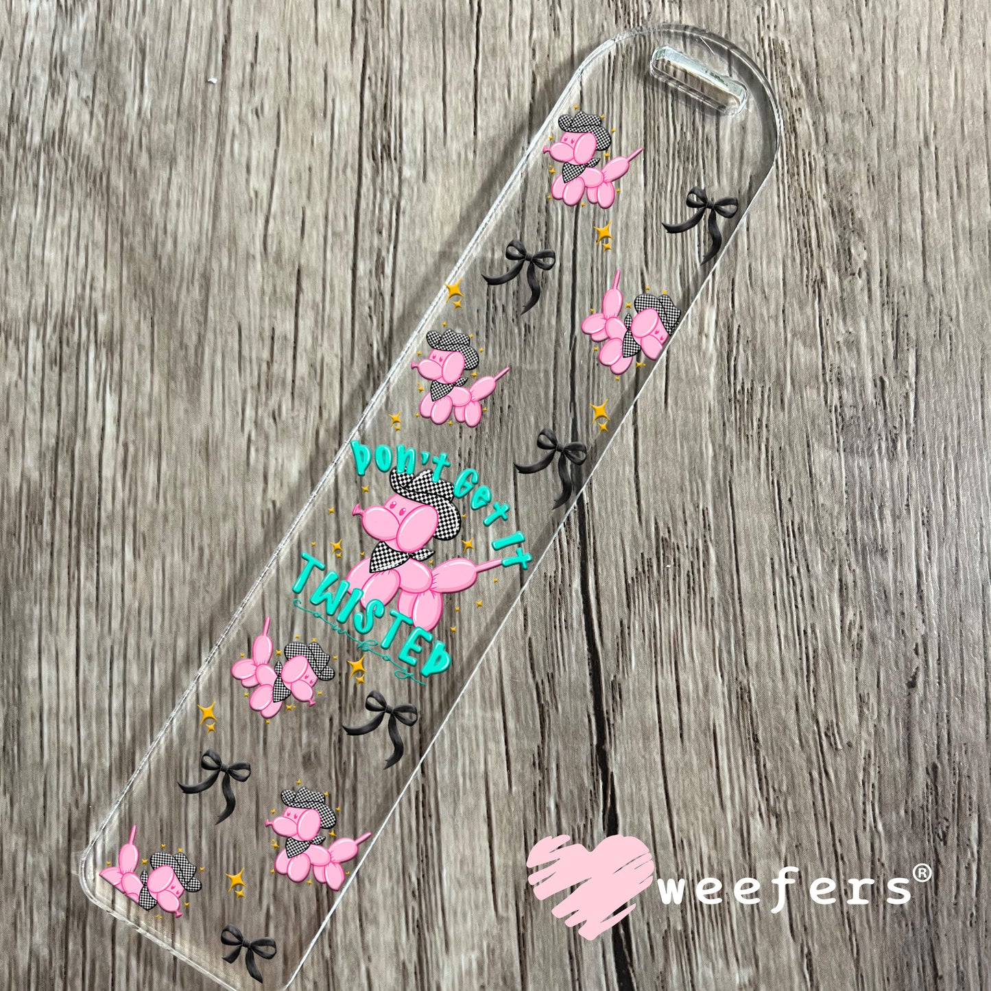 Don't Get it Twisted Balloon Dog UV DTF Cup Wrap - Weefers Exclusive Wrap Bookmark Weefers