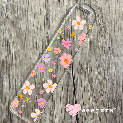 Pastel Wild Flowers UV DTF Cup Wrap - Weefers Exclusive Wrap Bookmark Weefers
