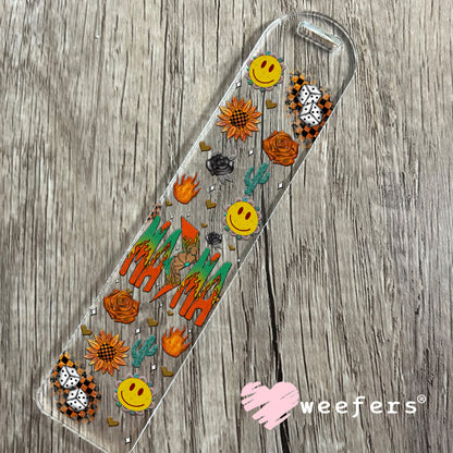 Mama Green and Orange Lightening Bolt UV DTF Cup Wrap - Weefers Exclusive Wrap Bookmark Weefers