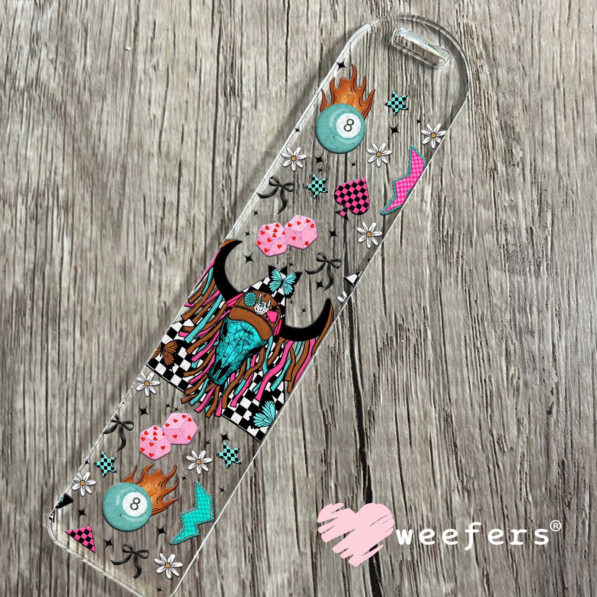 Bougie Cow Skull Trucker Hat UV DTF Cup Wrap - Weefers Exclusive Wrap Bookmark Weefers