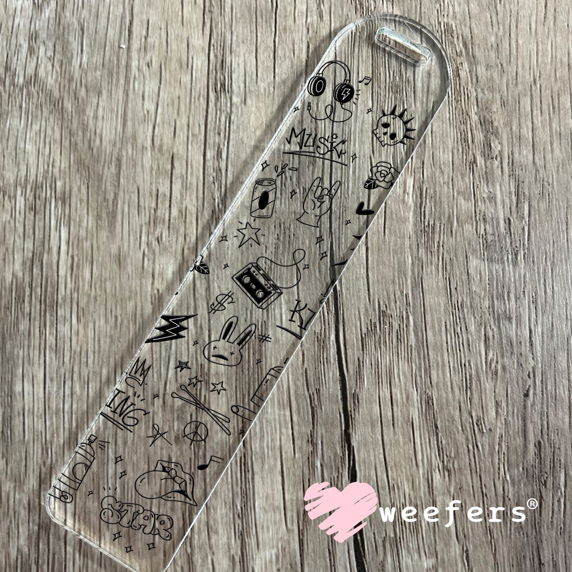 Retro Graffiti UV DTF Cup Wrap - Weefers Exclusive Wrap Bookmark Weefers