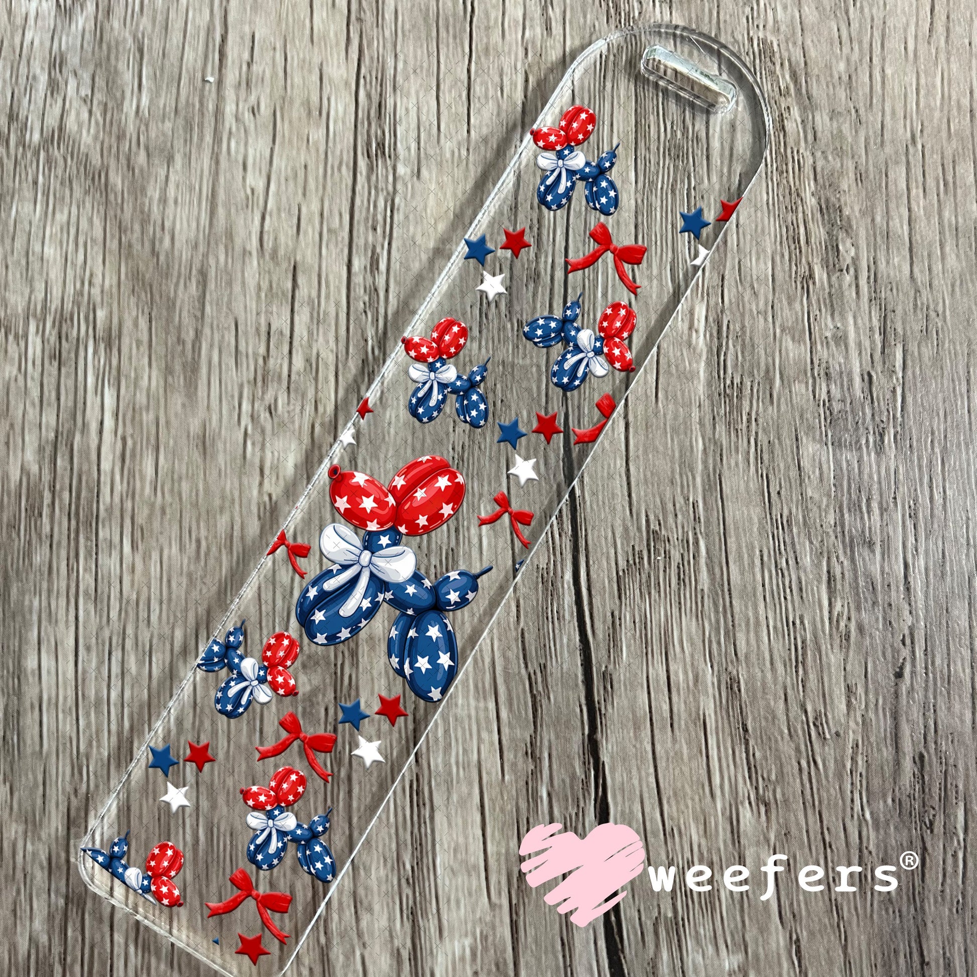USA Patriot Balloon Dog UV DTF Cup Wrap - Weefers Exclusive Wrap Bookmark Weefers