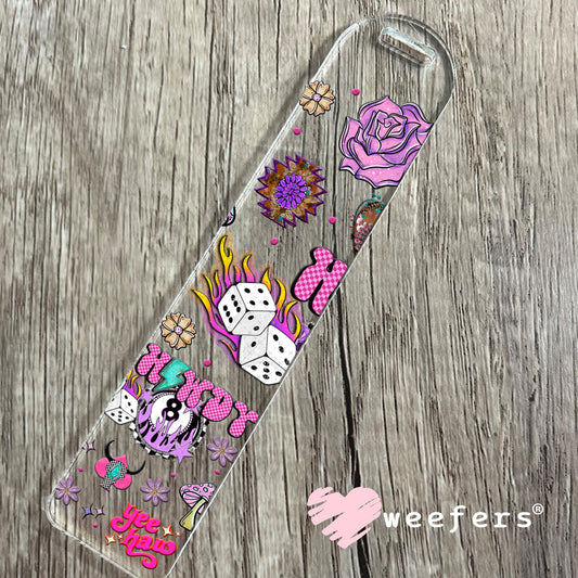 Howdy Purple Eightball UV DTF Cup Wrap - Weefers Exclusive Wrap Bookmark Weefers