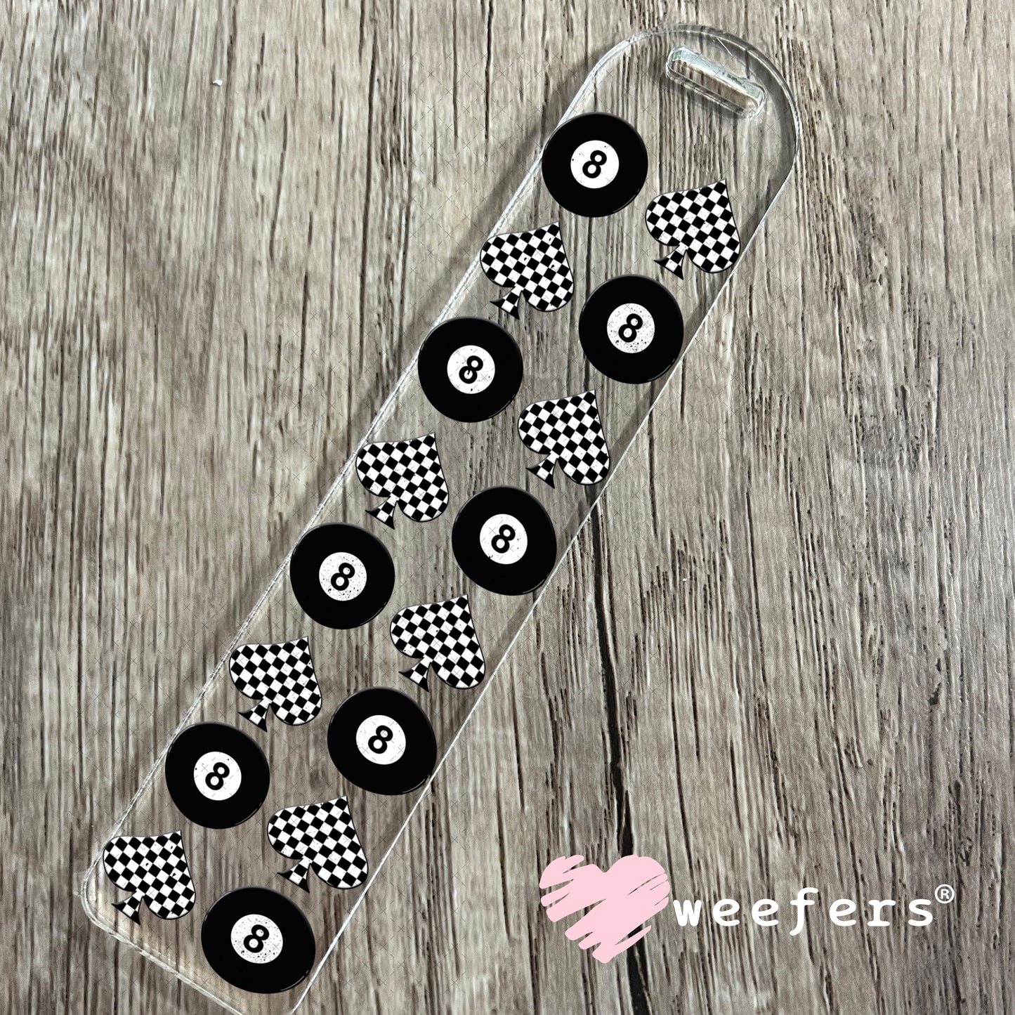 Spade Checkered UV DTF Cup Wrap - Weefers Exclusive Wrap Bookmark Weefers