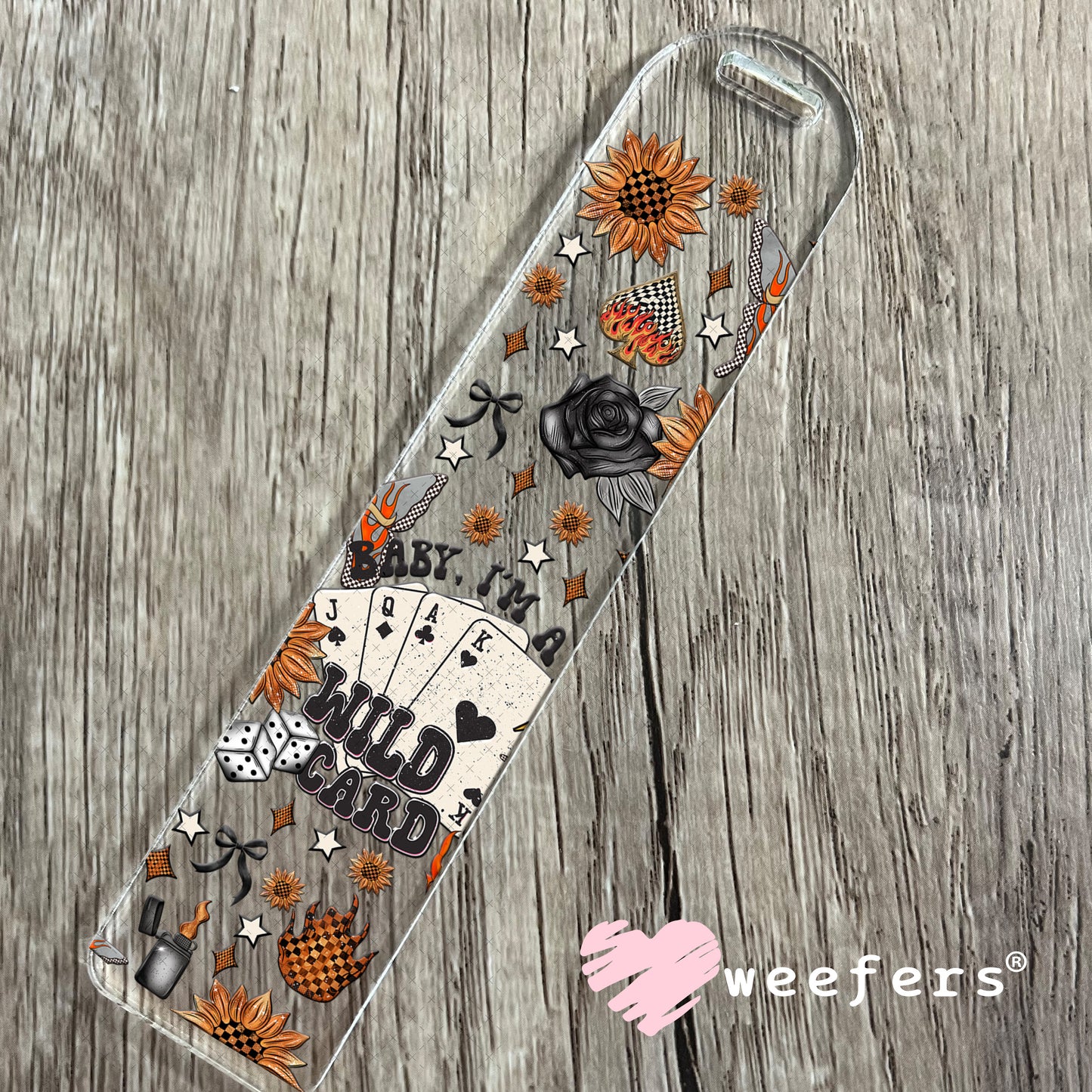 Baby I'm A Wild Card UV DTF Cup Wrap - Weefers Exclusive Wrap Bookmark Weefers