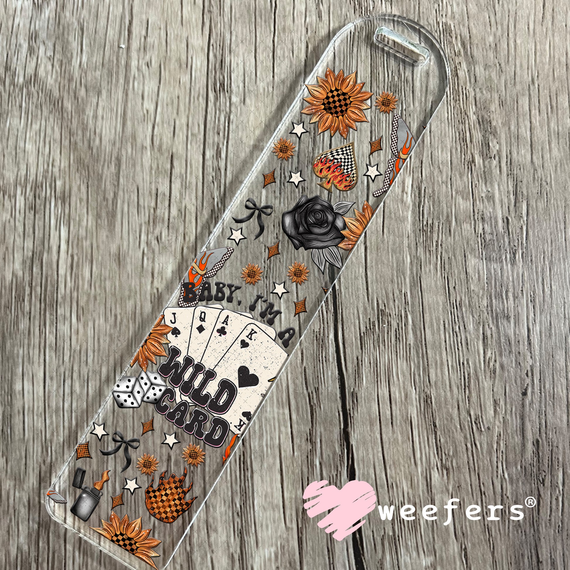 Baby I'm A Wild Card UV DTF Cup Wrap - Weefers Exclusive Wrap Bookmark Weefers