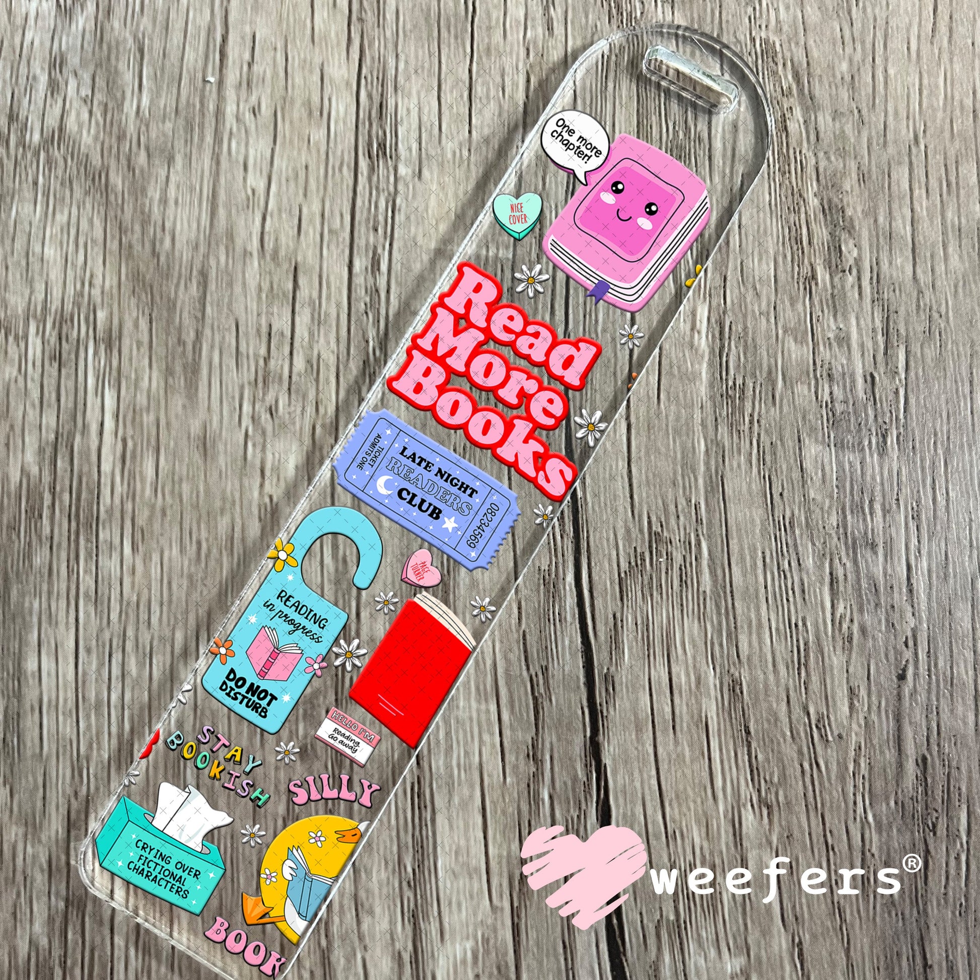 Book Lover Quotes UV DTF Cup Wrap - Weefers Exclusive Wrap Bookmark Weefers