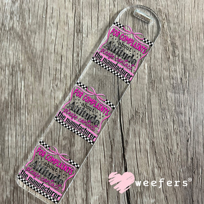 For Complaints about Attitude Please Contact the Manufacturer UV DTF Decal Bookmark Weefers
