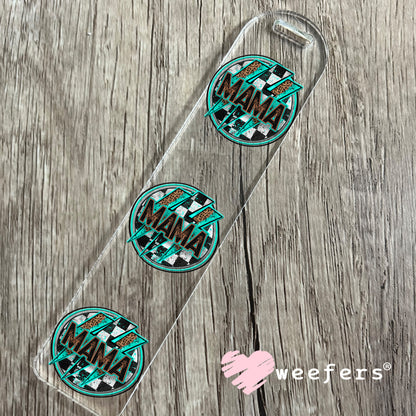 Mama Teal UV DTF Decal Bookmark Weefers