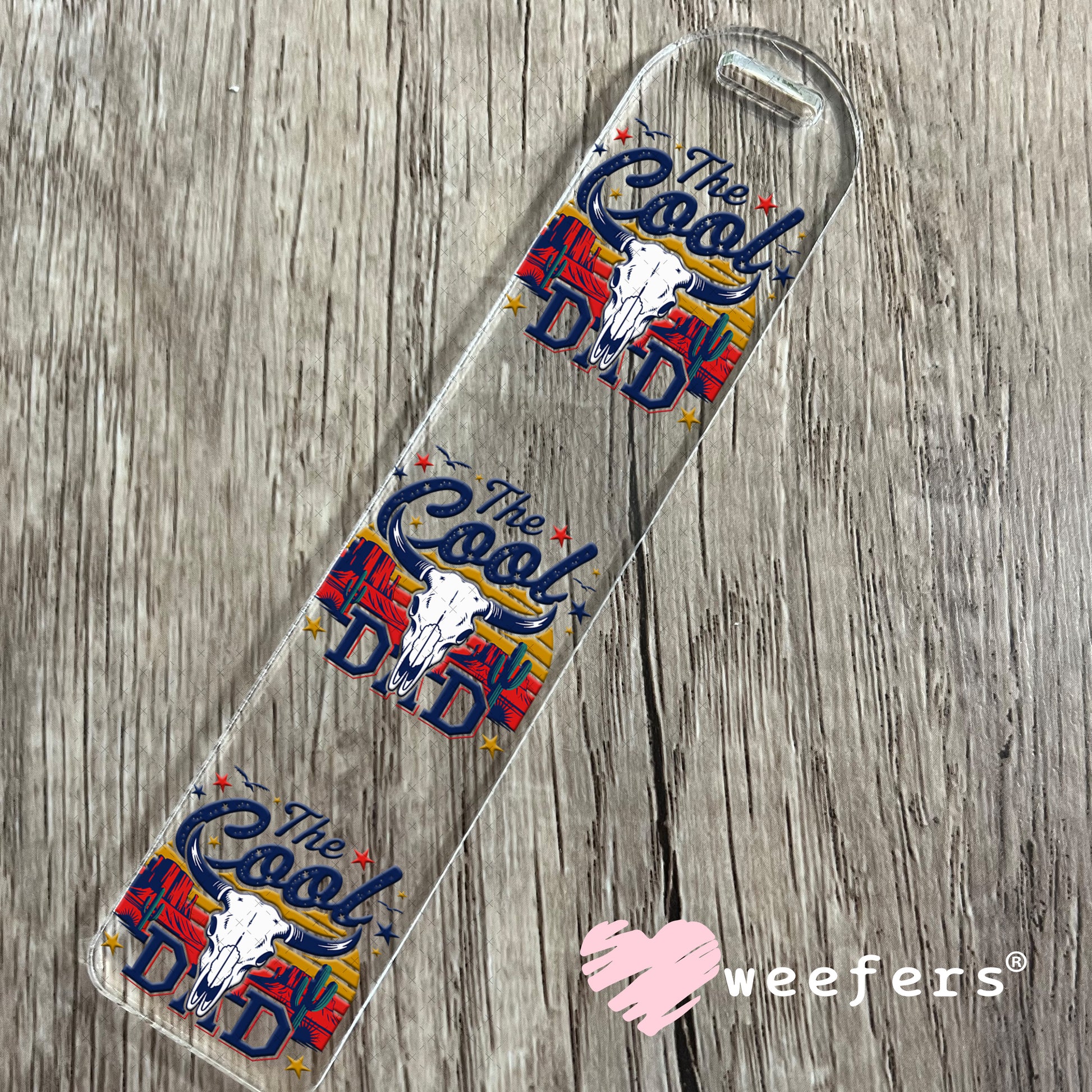 The Cool Dad Blue UV DTF Decal Bookmark Weefers