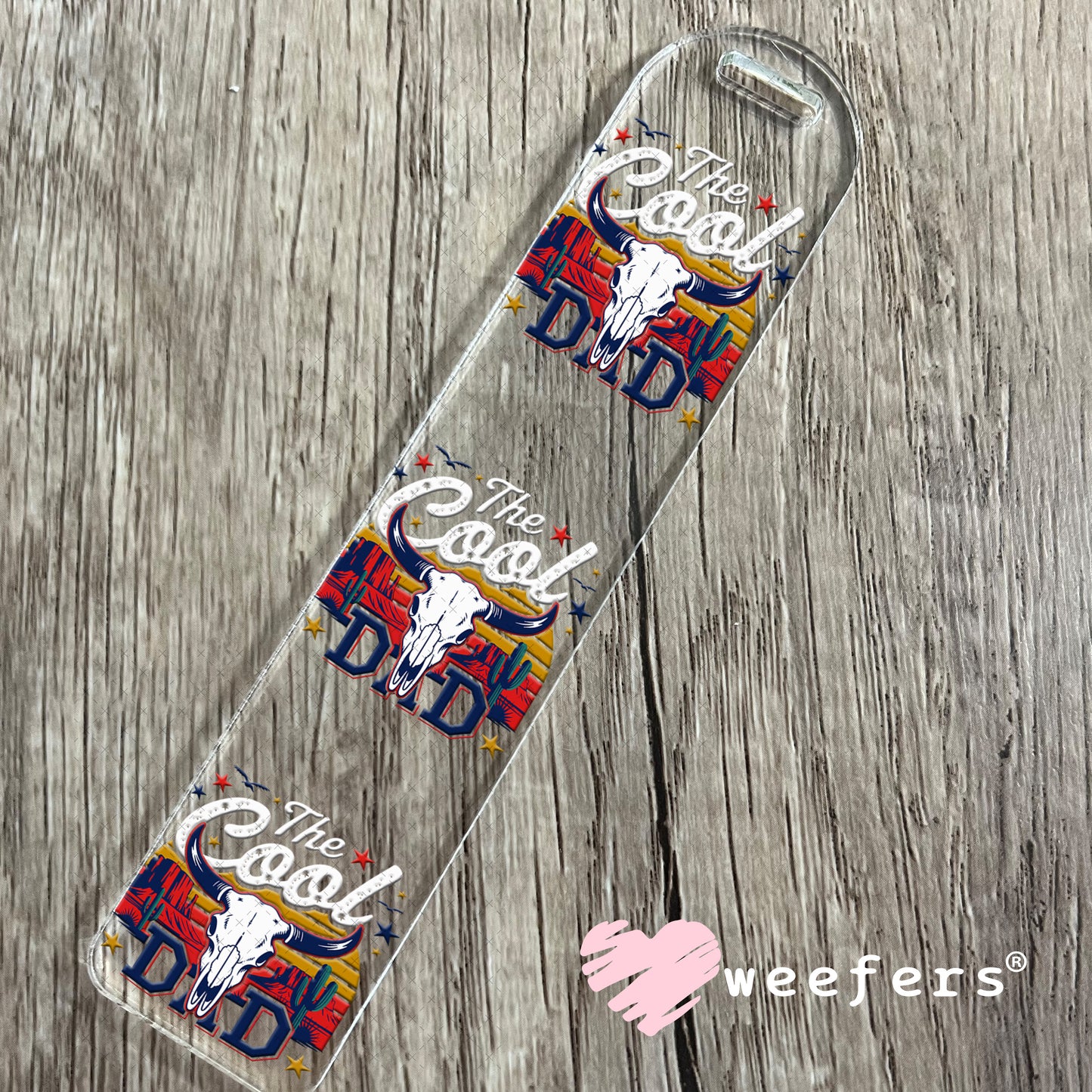 The Cool Dad White UV DTF Decal Bookmark Weefers