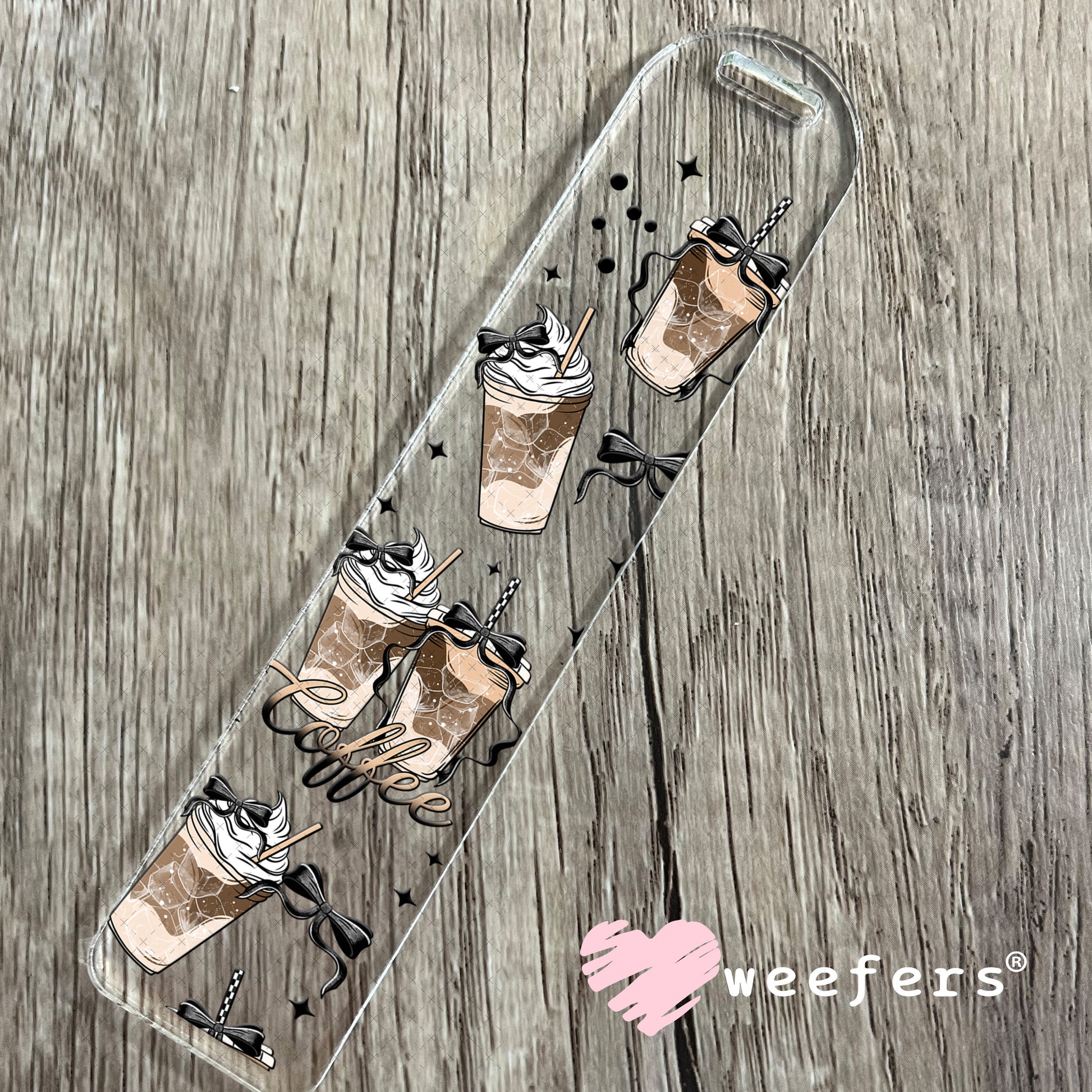 Coquette Coffee Latte's UV DTF Cup Wrap Bookmark Weefers