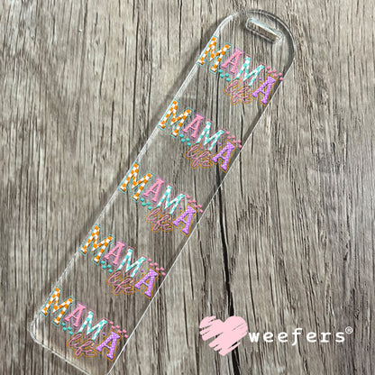 Mama Life Checkers and Polka Dots UV DTF Decal Bookmark Weefers