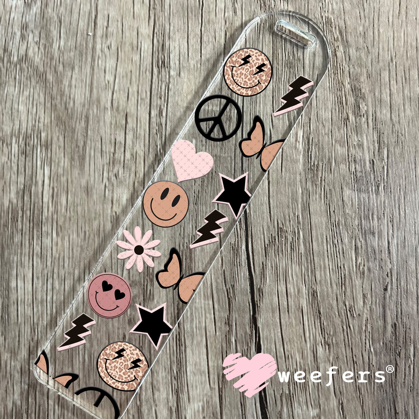 Neutral Smile Faces UV DTF Cup Wrap - Weefers Exclusive Wrap Bookmark Weefers