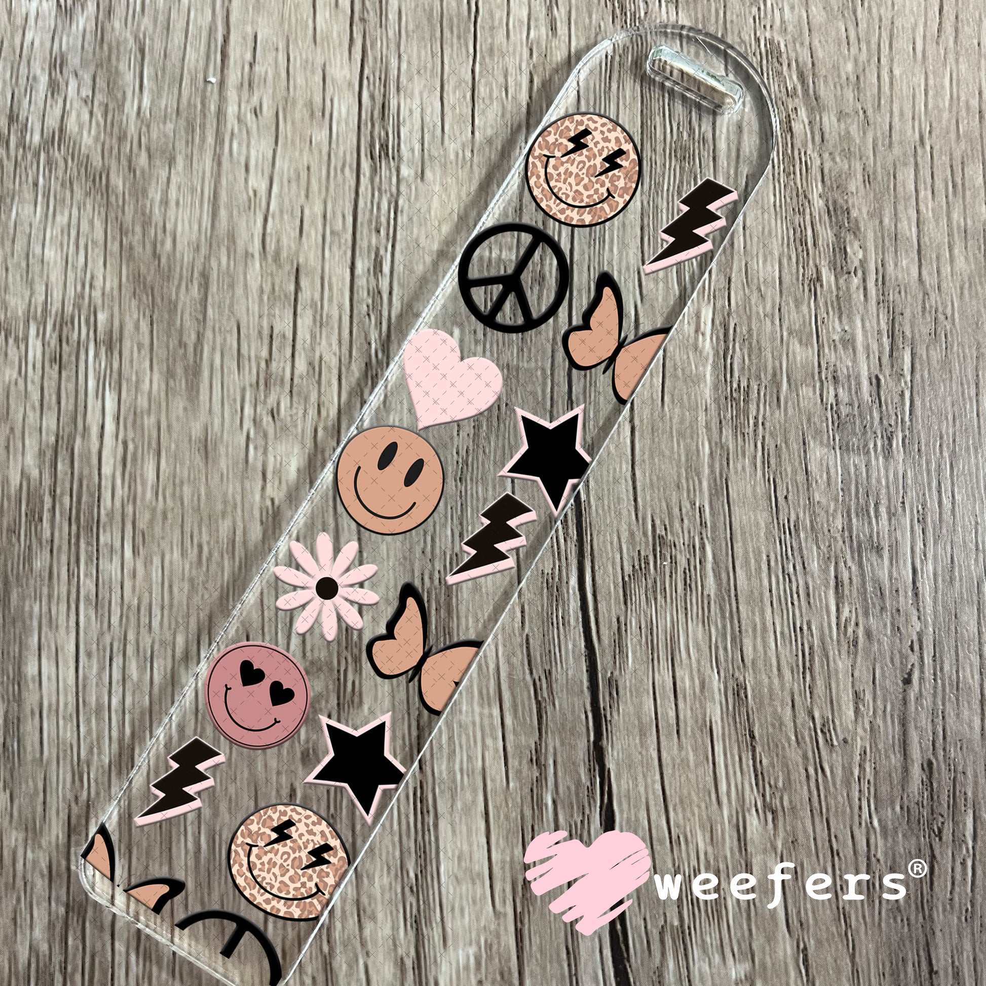 Neutral Smile Faces UV DTF Cup Wrap - Weefers Exclusive Wrap Bookmark Weefers