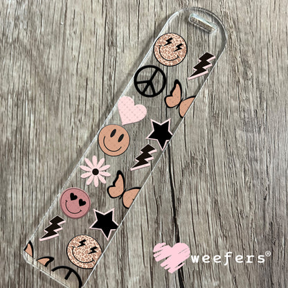 Neutral Smile Faces UV DTF Cup Wrap - Weefers Exclusive Wrap Bookmark Weefers