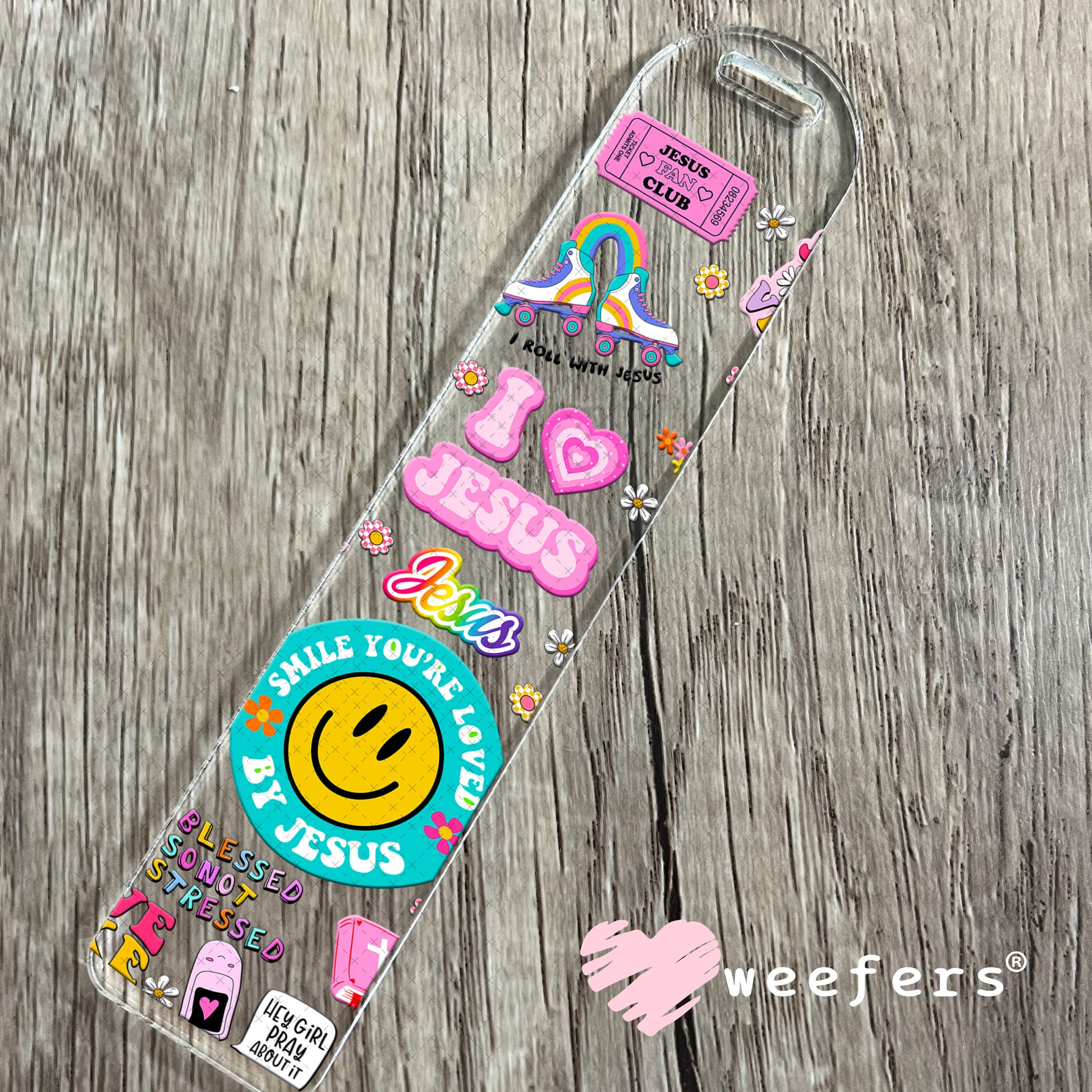I Love Jesus Quotes UV DTF Cup Wrap - Weefers Exclusive Wrap Bookmark Weefers