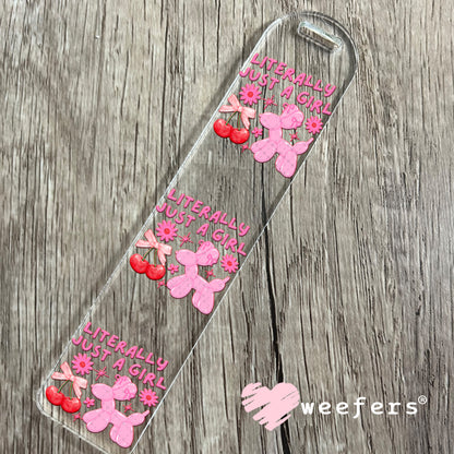 Literally Just a Girl Balloon Dog UV DTF Decal Bookmark Weefers