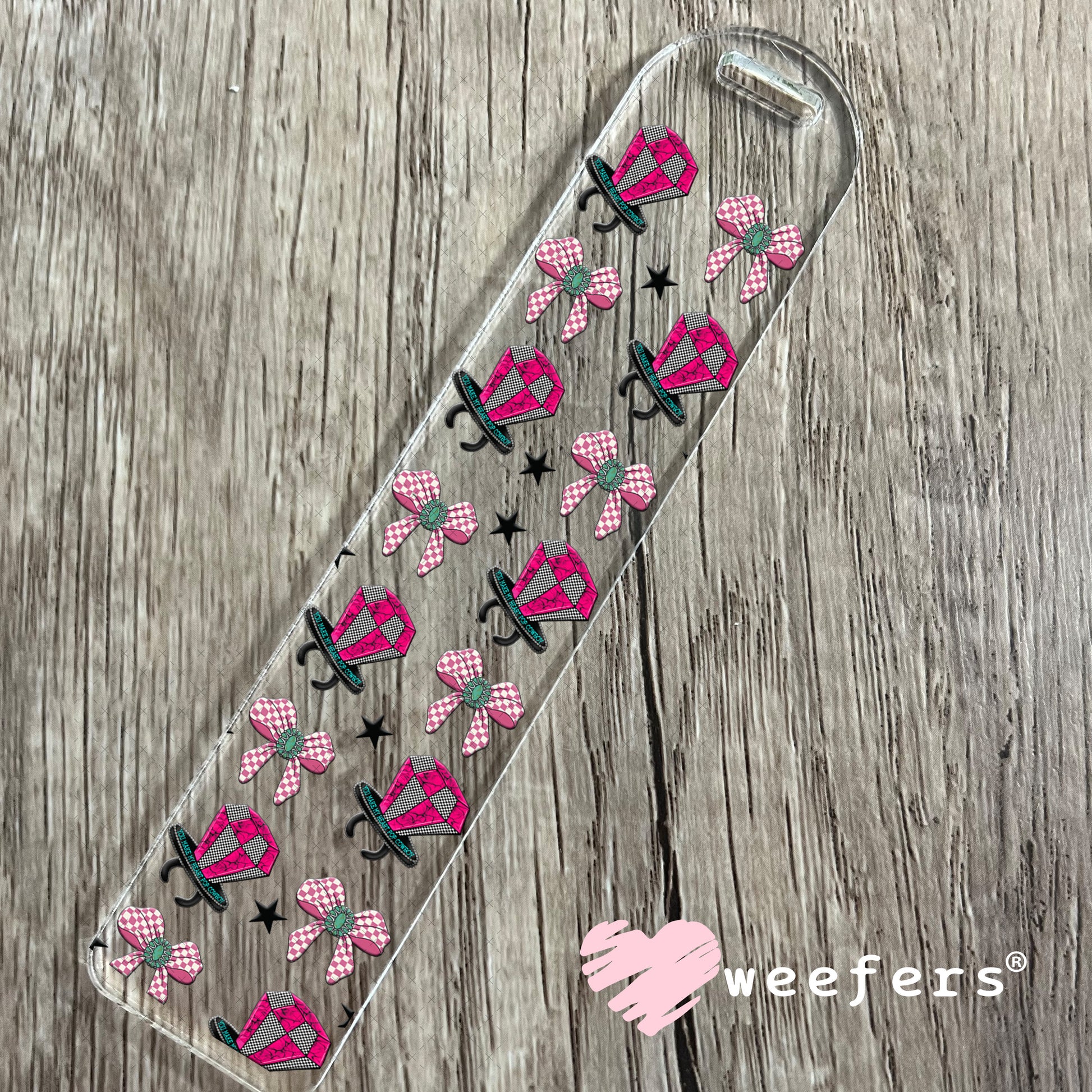 Magenta Ring Pops and Bows UV DTF Cup Wrap - Weefers Exclusive Wrap Bookmark Weefers