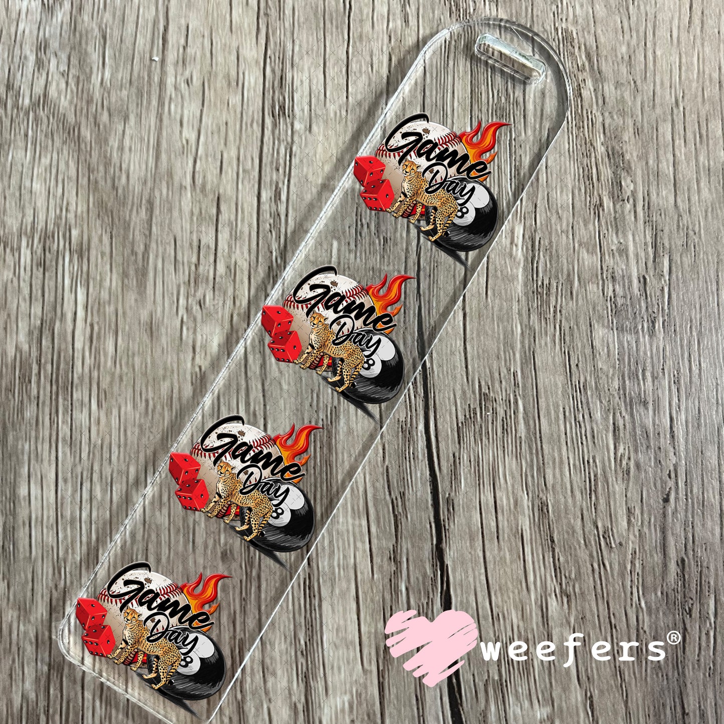Game Day Bringing the Heat UV DTF Decal Bookmark Weefers