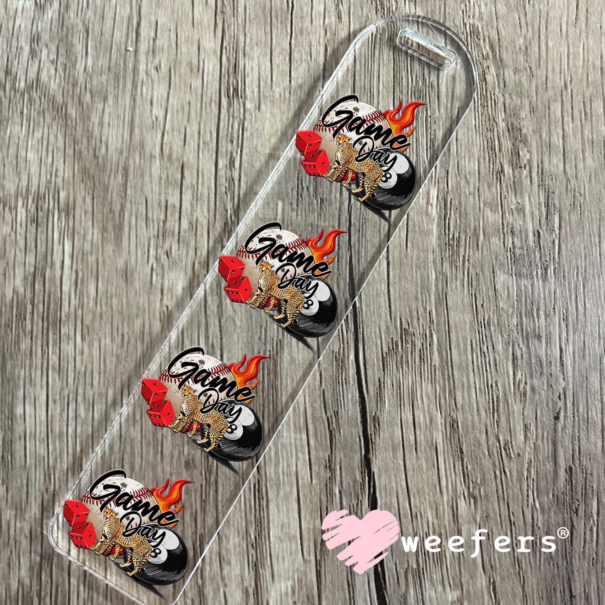 Game Day Bringing the Heat UV DTF Decal Bookmark Weefers
