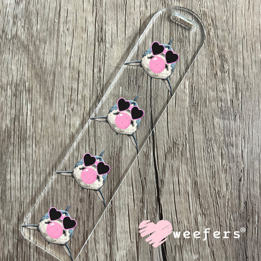 Bubble Gum Shark UV DTF Decal Bookmark Weefers