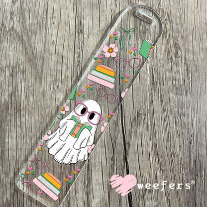 Ghost Green Book Lover UV DTF Cup Wrap Bookmark Weefers