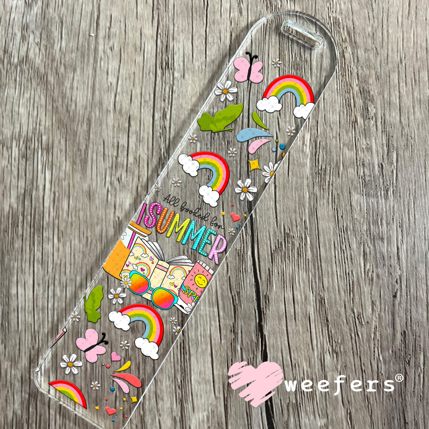 All Booked for Summer UV DTF Cup Wrap - Weefers Exclusive Wrap Bookmark Weefers