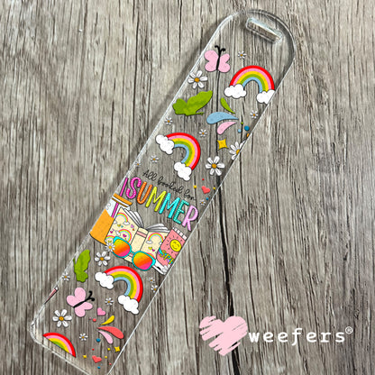 All Booked for Summer UV DTF Cup Wrap - Weefers Exclusive Wrap Bookmark Weefers