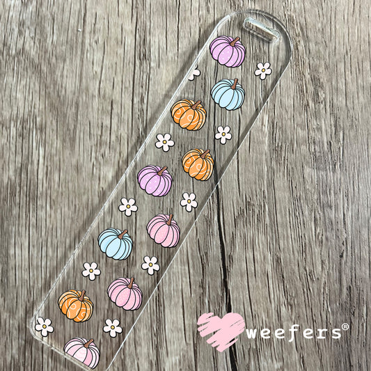 Fall Pastel Pumpkins UV DTF Bookmark Decal