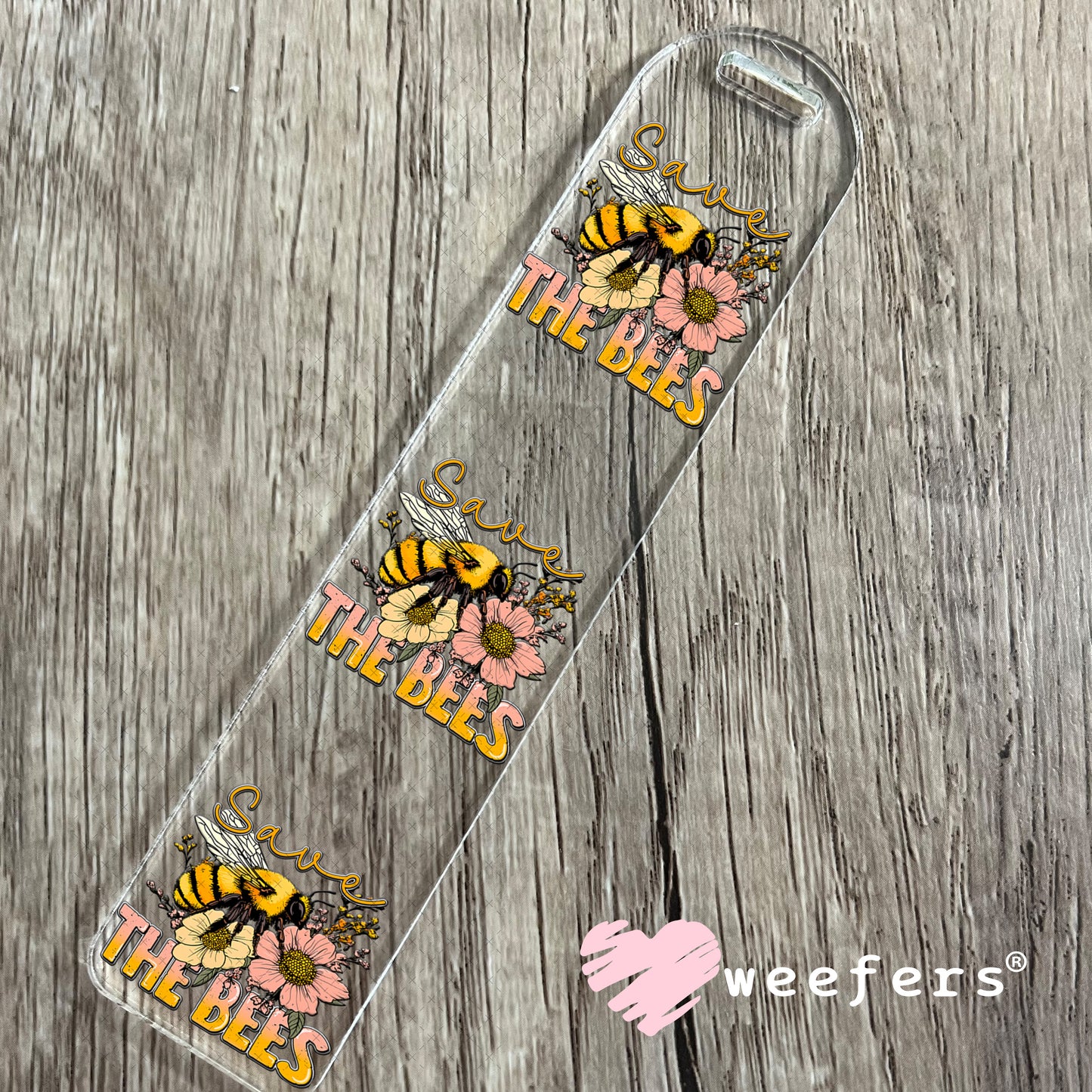 Save the Bees UV DTF Decal Bookmark Weefers