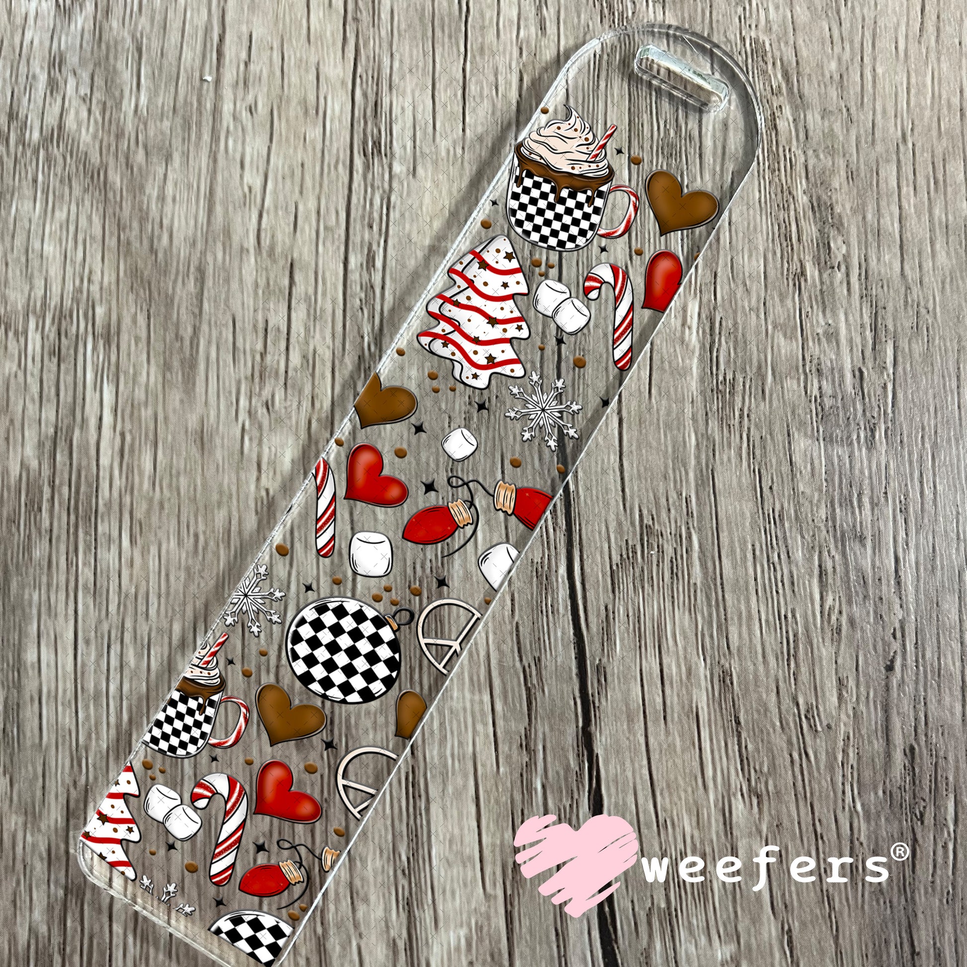 Hot Chocolate Candy Canes Christmas UV DTF Cup Wrap Bookmark Weefers