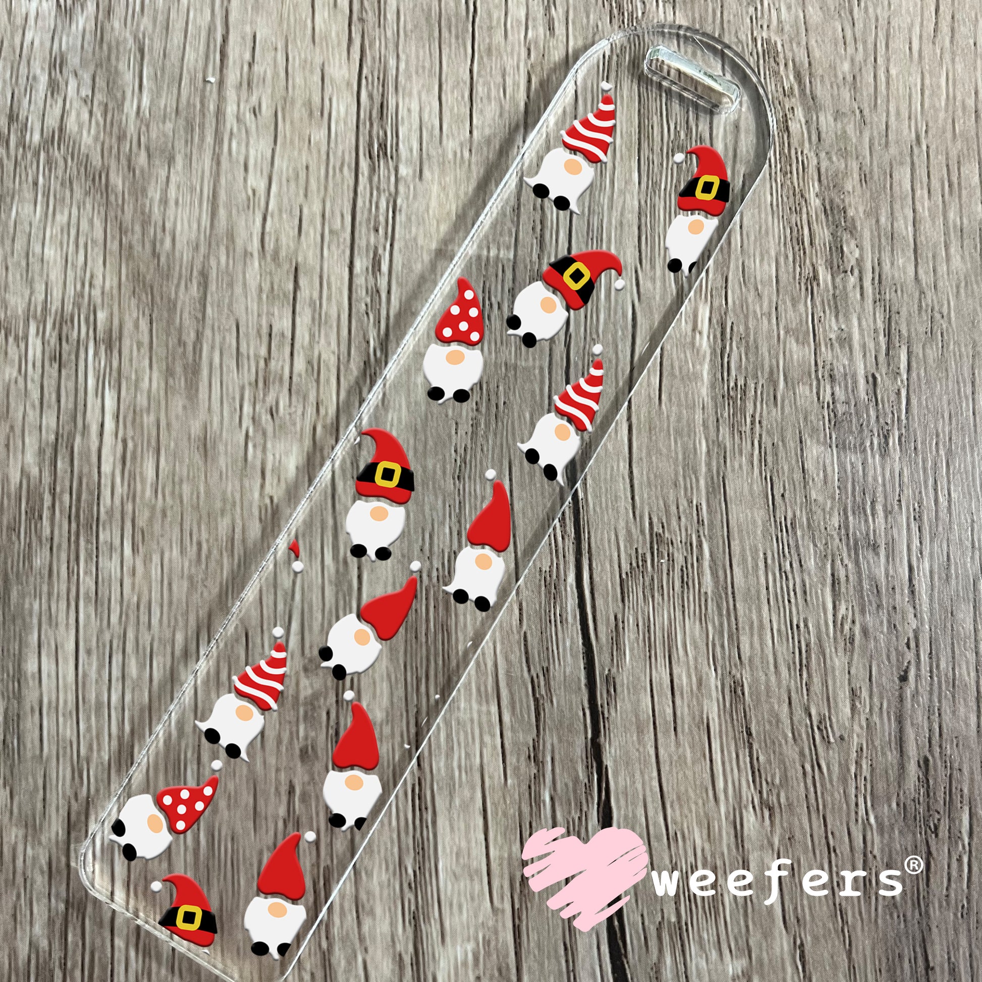 Santa Christmas Gnomes UV DTF Bookmark Decal