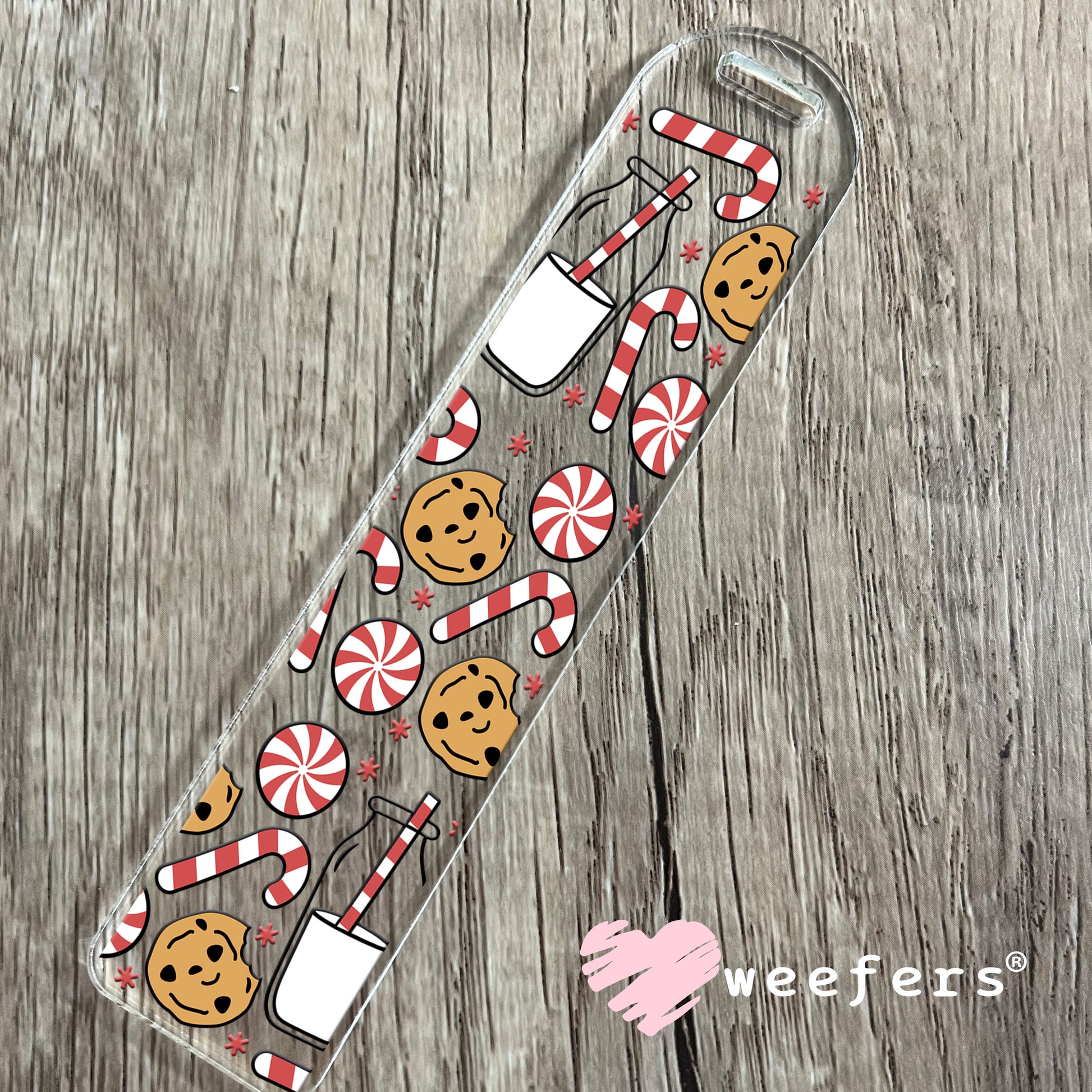 Christmas Cookie and Milk UV DTF Bookmark Decal