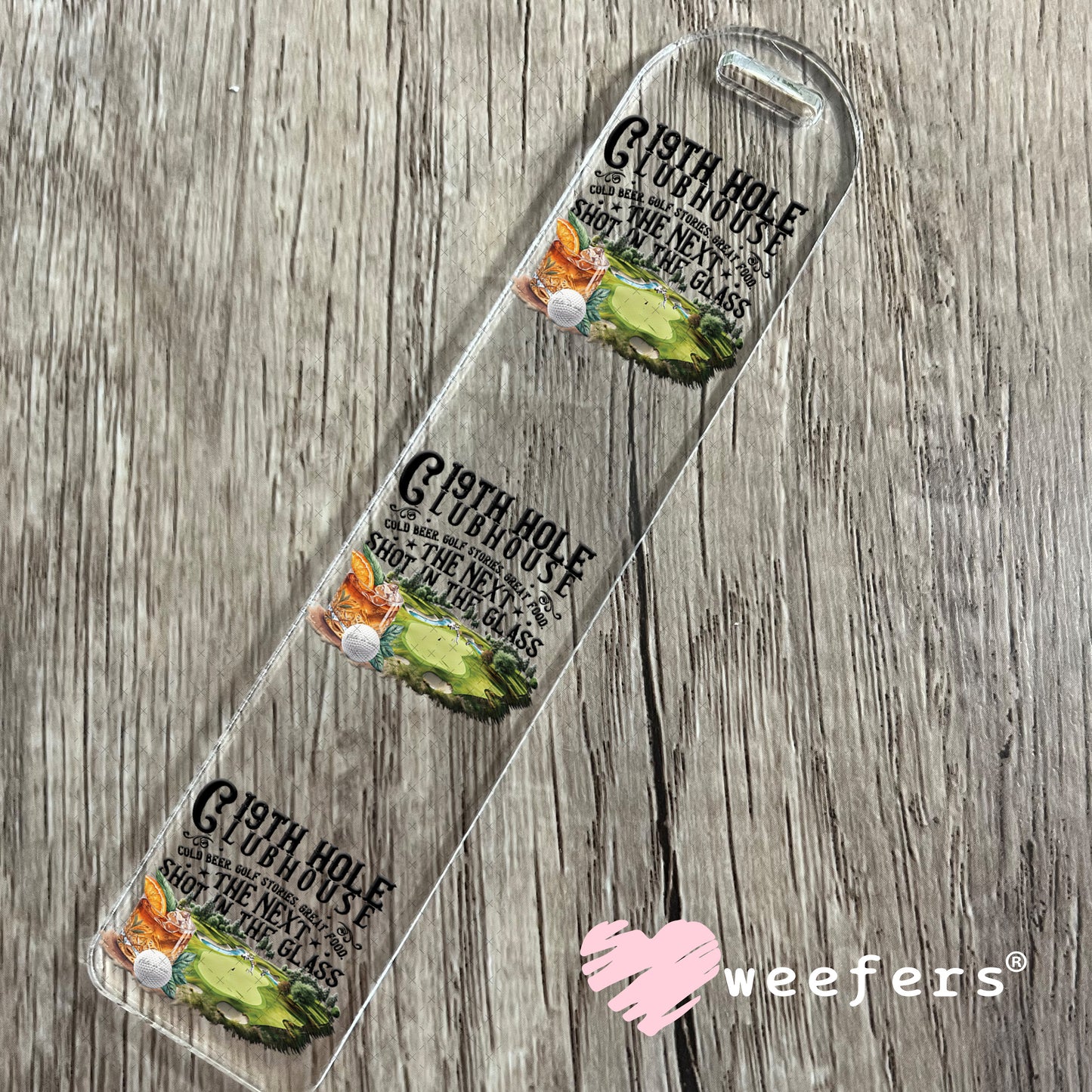 19th Hole Clubhouse Golf UV DTF Decal Bookmark Weefers